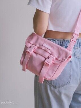 Supreme SS25 Pastel Pink Messenger Bag Rare Discontinued Canvas Crossbody